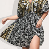 Plus Size Fausta Boho Midi Dress